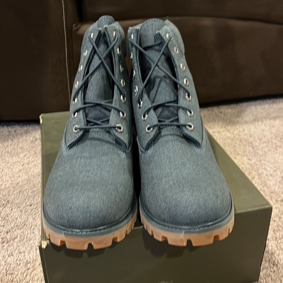 Timberland Nathan Swartz 6” Prem FAB BT Navy canvas boots new TB0A1U9T Mens 10.5 - Picture 4 of 9